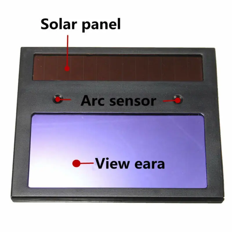 Panneau solaire Auto assombrissement soudage casque protecteur lentille filtre ombre outil capot soudure lentille accessoires de soudage automatique ► Photo 3/4