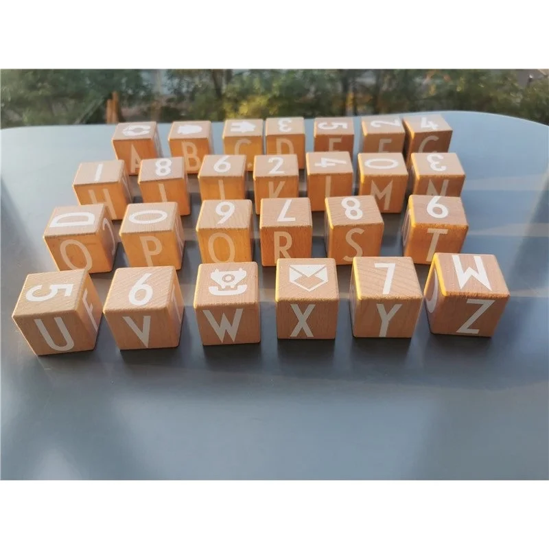 86-Piece Wooden Alphabet & Number Blocks Set - Montessori Stacking Toys For Toddlers 3+ With Storage Tray