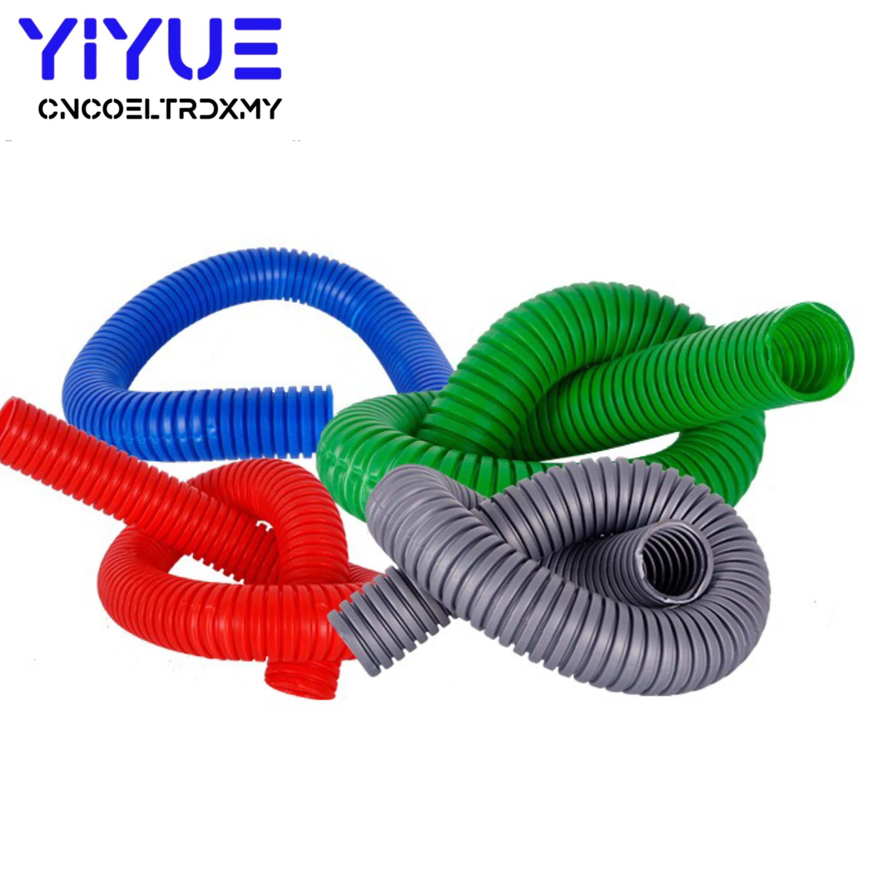 Color Corrugated Tube 1M 6.5mm-20mm Auto Car Harness Insulation Sleeving Pipe Wire Casing