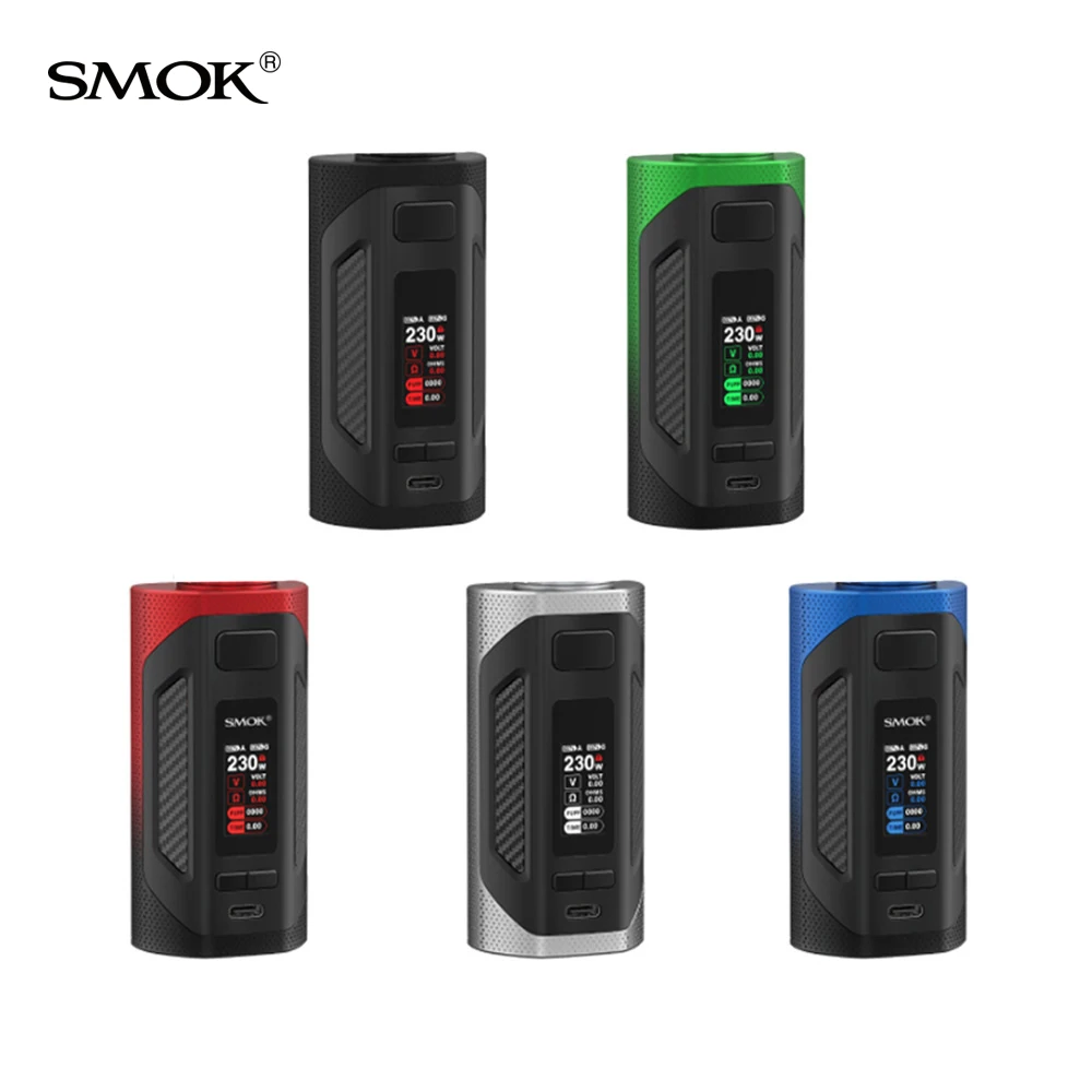 Оригинальный боксмод Smok Rigel Mod 230 Вт питание от двойной батареи 18650 подходит для