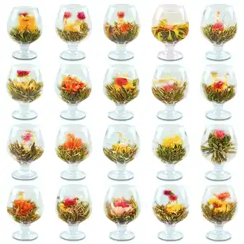 

China Blooming Tea Green Tea Ball Artistic Blossom Flowers Tea 20 Pieces 20 Kinds Chinese Blooming Flower Tea