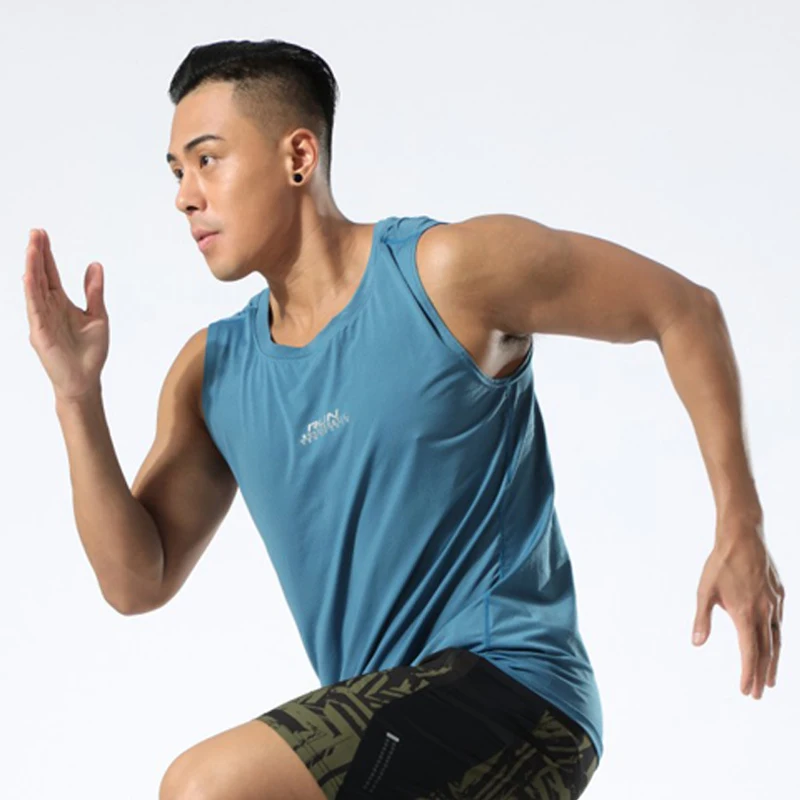 Top Shirts Tank-Top Singlets Running-Vest Summer Gym Men Quick-Dry Breathable