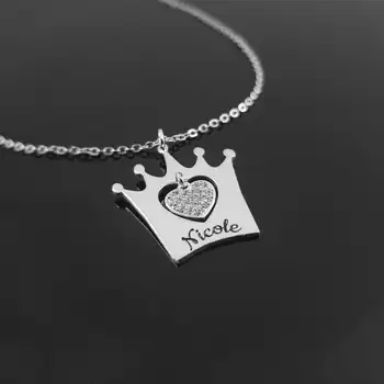 

Personalized Name Necklace For Women Engraved Name Necklace My Name Necklace Custom Name Necklace Gift Name Necklace With Crown