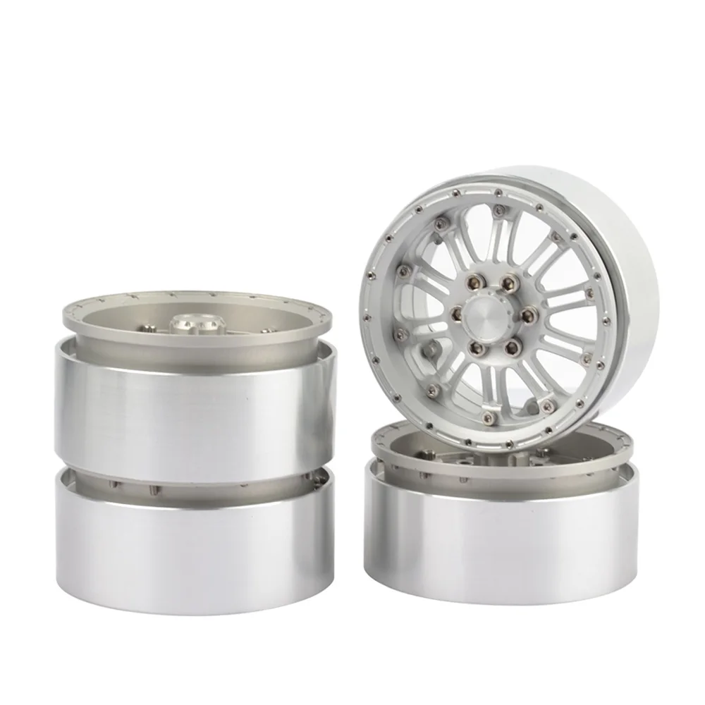 

4pcs Aluminum Alloy 2.2 Inch Beadlock Wheel Rim for 1:10 1:8 Traxxas TRX-4 Axial SCX10