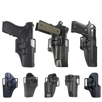 

Left Right hand Hunting Tactical Glock Holster For Glock 17 19 Beretta M9 Colt 1911 Sauer Usp Waist Belt Airsoft Pistol Holster