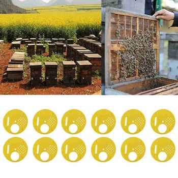 

Promotion! 12pcs New Yellow Beekeepers Bee Hive Nuc box Entrance Gates Beekeeping Equipment