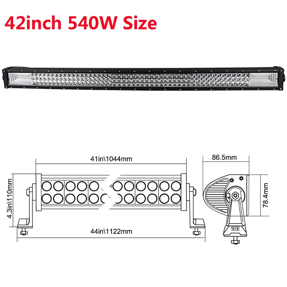 SKYWORLD высокой мощности 7D 4" дюймов 540 Вт внедорожный светодиодный-бар трехрядный комбинированного луча СВЕТОДИОДНЫЙ светильник бар для Авто Грузовик автомобилей 4x4 4WD дальнего света 12V 24V