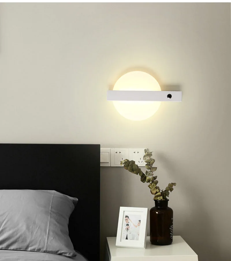 6 Вт светодиодный настенный светильник sunrise минималистичный декоративный светильник для спальни ванной комнаты коридора балкона зала крыльца магазина теплый белый