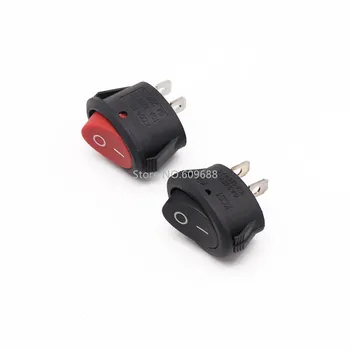 

ON/OFF 6A250V 10A125V Red Button Rocker Switch 2 Pin Rocker Power Switch Push swtich KCD9-101 without light