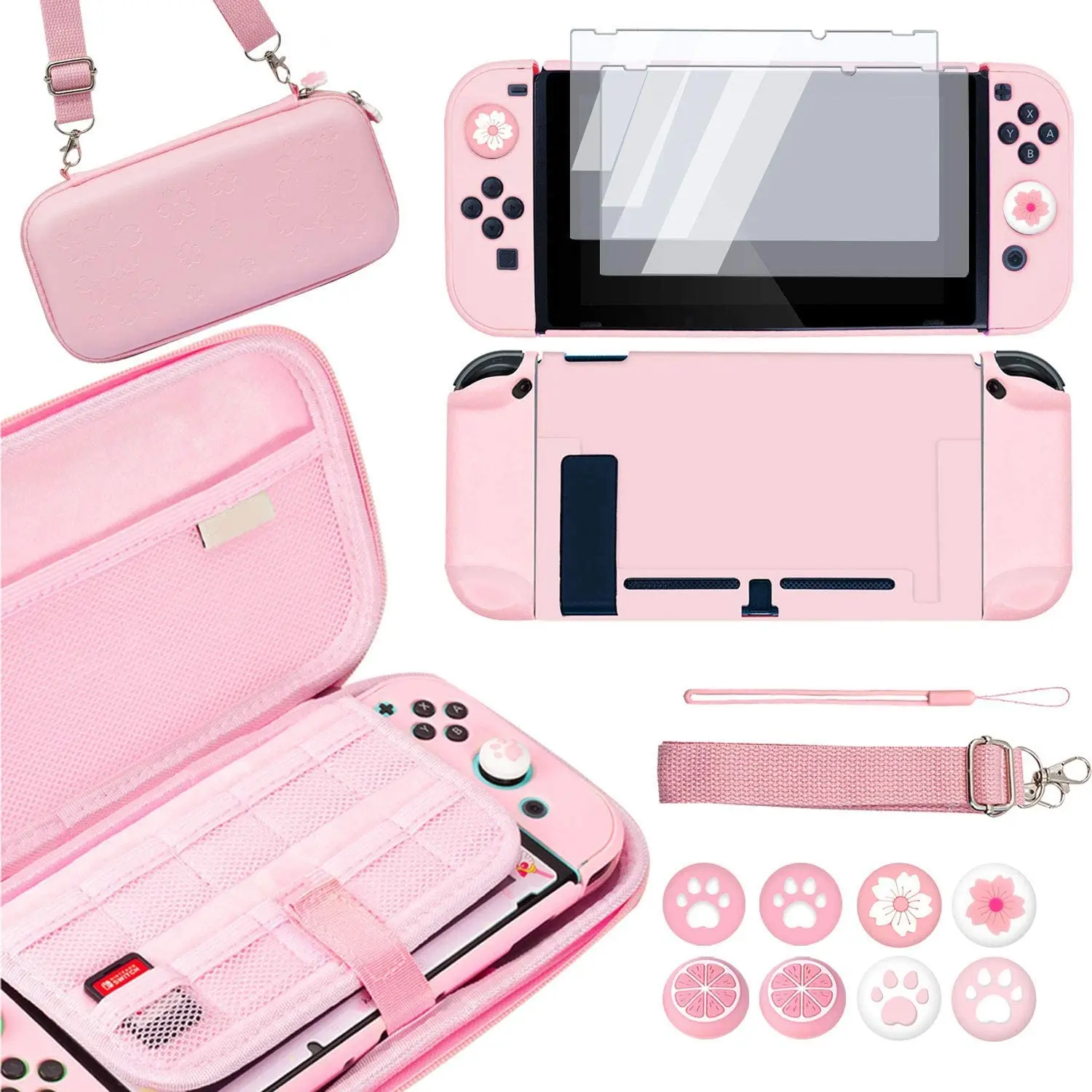 CuteTravelCarryingCaseKawaiiAccessoriesKitforNintendoSwitch