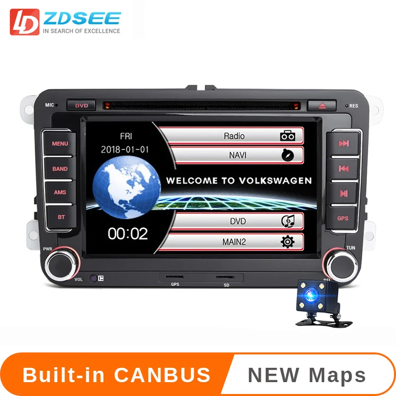 

LDZDSEE Car Multimedia player 2 Din Radio GPS For VW/Volkswagen/Golf/Polo/Tiguan/Passat/b7/b6/SEAT/leon/Skoda/Octavia RDS