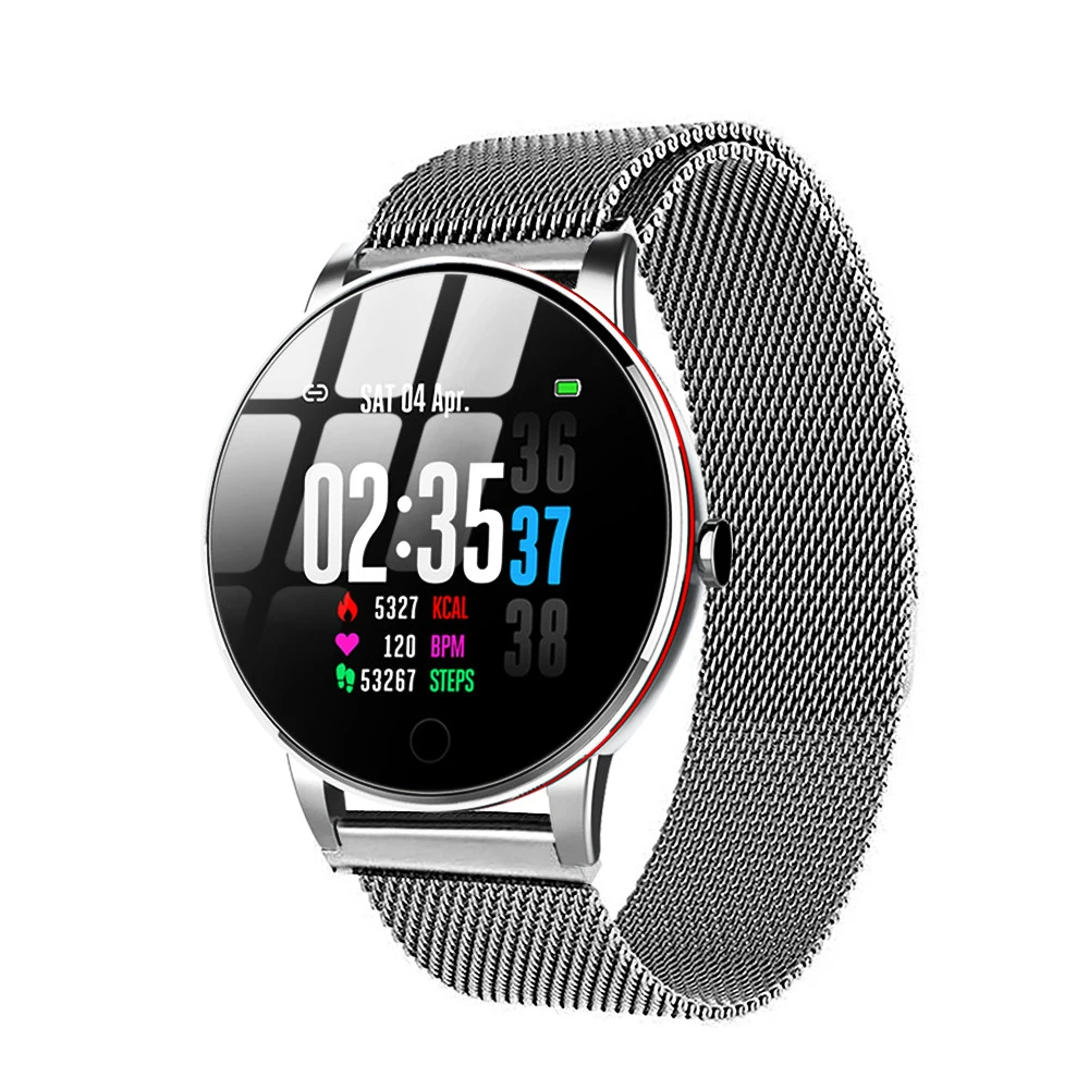 

Y9 Smart Watch Slim Metal Body Milanese Strap Replaceable Heart Rate Monitor Blood Pressure Ip67 Waterproof Smartwatch Men