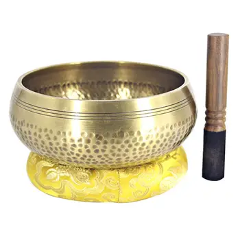 

Hot Nepal Buddha Tibetan Singing Bowl Tibetan Bowls Yoga Meditation Sound Singing Bowl Mallet Decorative-wall-dishes Home Decor