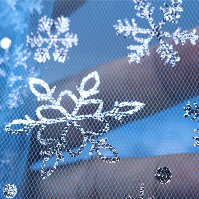 150 см синий Серебряный Снежинка блёстки ткань Сделай Сам шитье платье принцессы