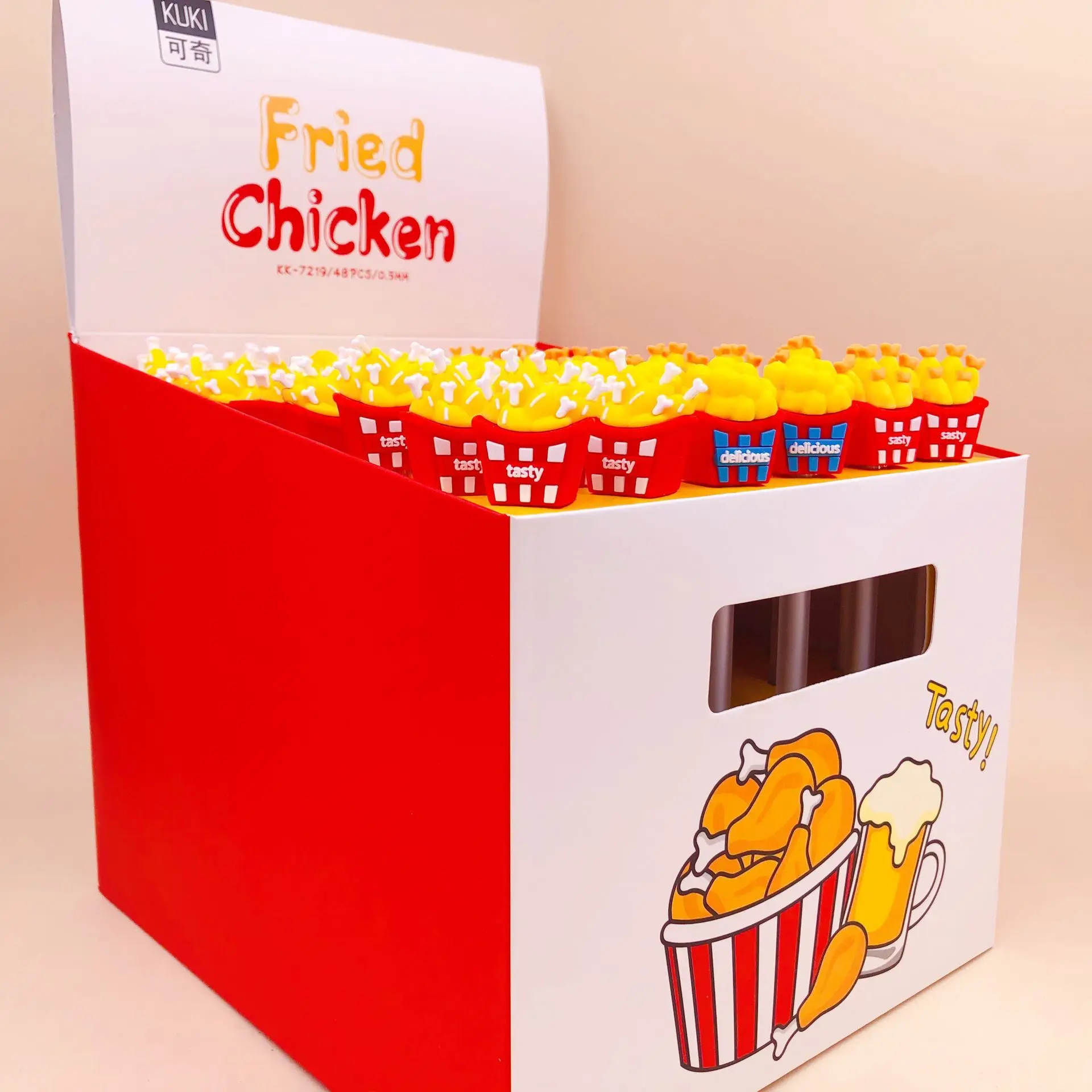 Download 48pcs Gel Pens Kawai Fried Chicken Platter Black Colored Gel Ink Pens For Writing Cute Stationery Office School Supplies Aliexpress