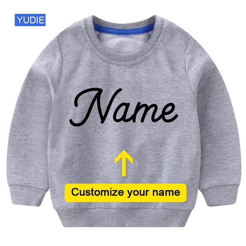 crianças sweatshirts personalizar seu nome design criança bebê meninos hoodie fresco aniversário roupas menina queda roupas para crianças