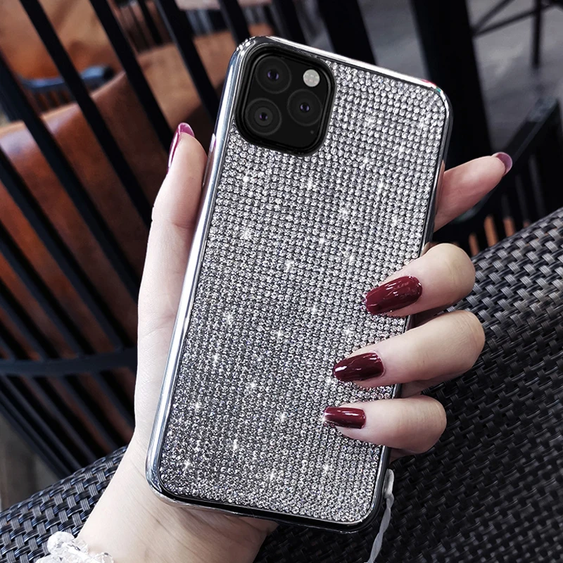 Роскошный блестящий чехол для телефона с бриллиантами apple iphone 11 pro max 11pro girl модные