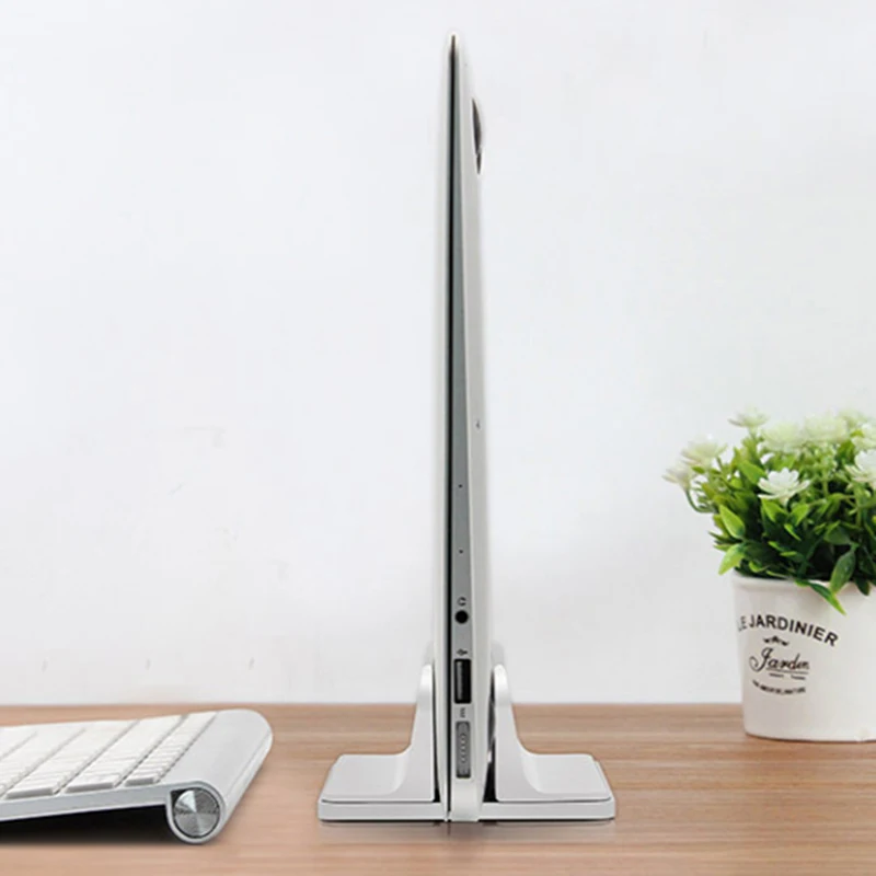 

Aluminum Vertical Laptop Support Adjustable Desktop Notebook Support Upright Space-saving Stand WWO66