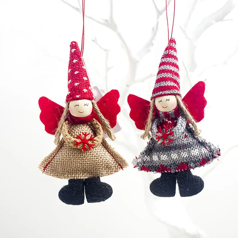 Christmas Angel Girl Boy Desktop Dolls Xmas Tree Ornament Natal Noel Christmas Decoration for Home New Year Kids Gifts
