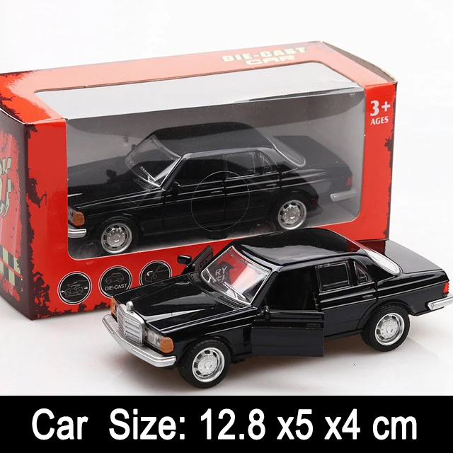 black 1/36 в штучной упаковке имитационная модель автомобиля игрушки Mercedes Benz E-class W123 классический автомобиль Ретро автомобили оттягивающийся Bugatti модель 2 двери открываются - Цвет: black