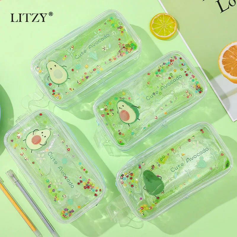  Kawaii Pencil Case Avocado Transparent Gift Estuches School Pencil Box For Girl Pencilcase Pencil B - 4000052402801