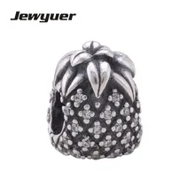 Memnon серебряные блестящие бусины в форме ананаса Подвески 925 пробы серебряные ювелирные изделия бусины подходят браслет браслеты DIY Аксессуары BE151