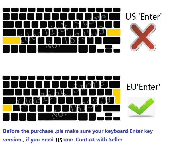 EU Macbook Retina 12 A1534 키보드 필름 보호기 소프트 실리콘 키보드 스킨 영어 EU 키보드 커버