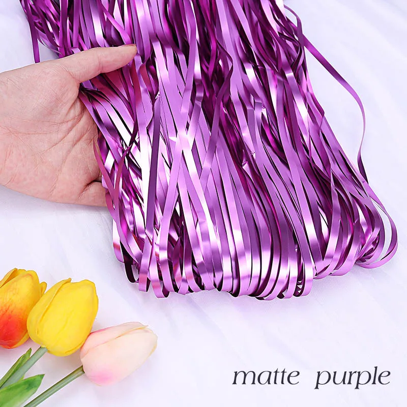 matte purple Сверкающая блестящая мишура, бахрома, фольга, занавески для девичника, вечерние занавески, занавески для дня рождения, украшения для взрослых, юбилей, Декор - Цвет: matte purple
