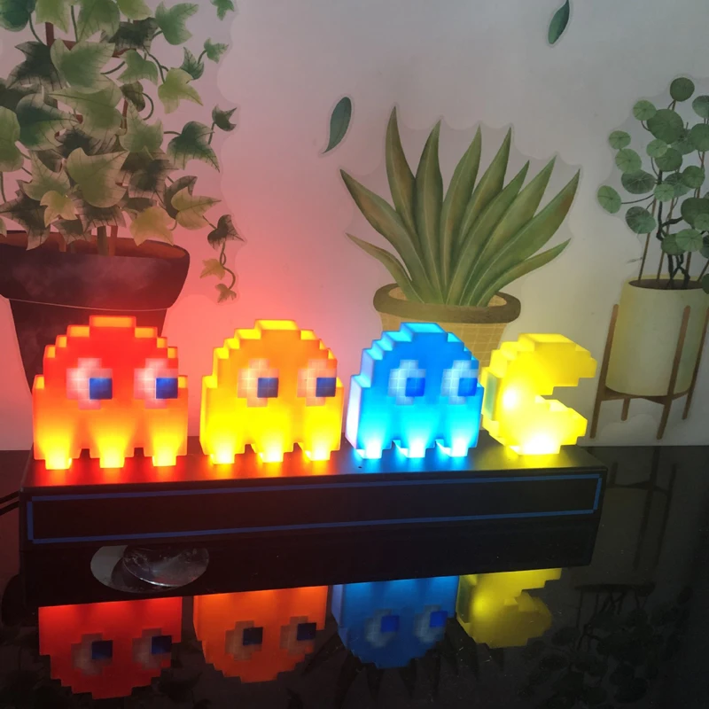Светодиодный ночсветильник Pac Man с USB настольная лампа иллюзией для декора