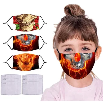 

Mouth Halloween Print Face Mask Activated Carbon PM2.5 Outdoor Protection Mask Reusable Breathable Mask masque mascarill Unisex