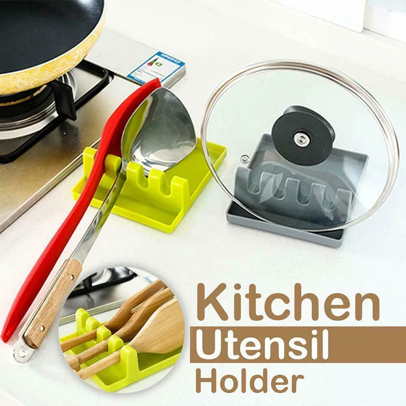 Кухонная посуда держатель силиконовая ложка шпатель полка портативная многофункциональная подставка LB88