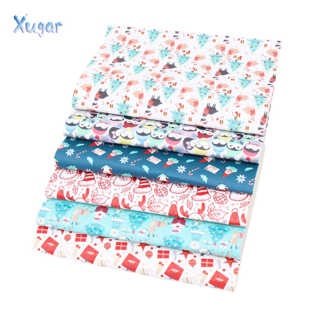 Xugar 22*30 см 6 шт. Рождественская бабочка из искусственной кожи ткань ПУ винил