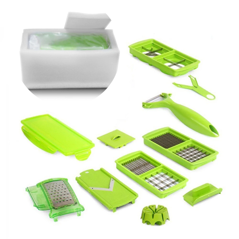 5 in 1 Magic Nicer Quick Stainless Steel Vegetable Dicer Chopper  Multi-Functional Onion Vegetable Cutter Slicer Kitchen Tools - AliExpress