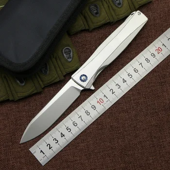 

P60 outdoor portable folding knife bearing S35VN blade TC4 titanium alloy handle outdoor camping hunting pocket fruit knife EDC