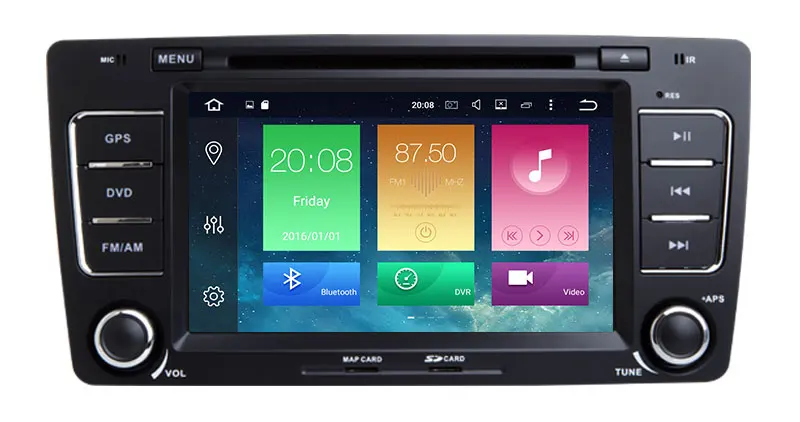 Flash Deal 7 Inch Android 9.0 Octa Core Car DVD Player For SKODA/Octavia 2009-2013 Canbus WIFI GPS Navigation BT Radio USB FM Carplay 5