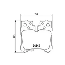 Колодки Тормозные Lexus Ls 4.6-5.0 06- Задние Brembo P83076 Brembo арт. P83076