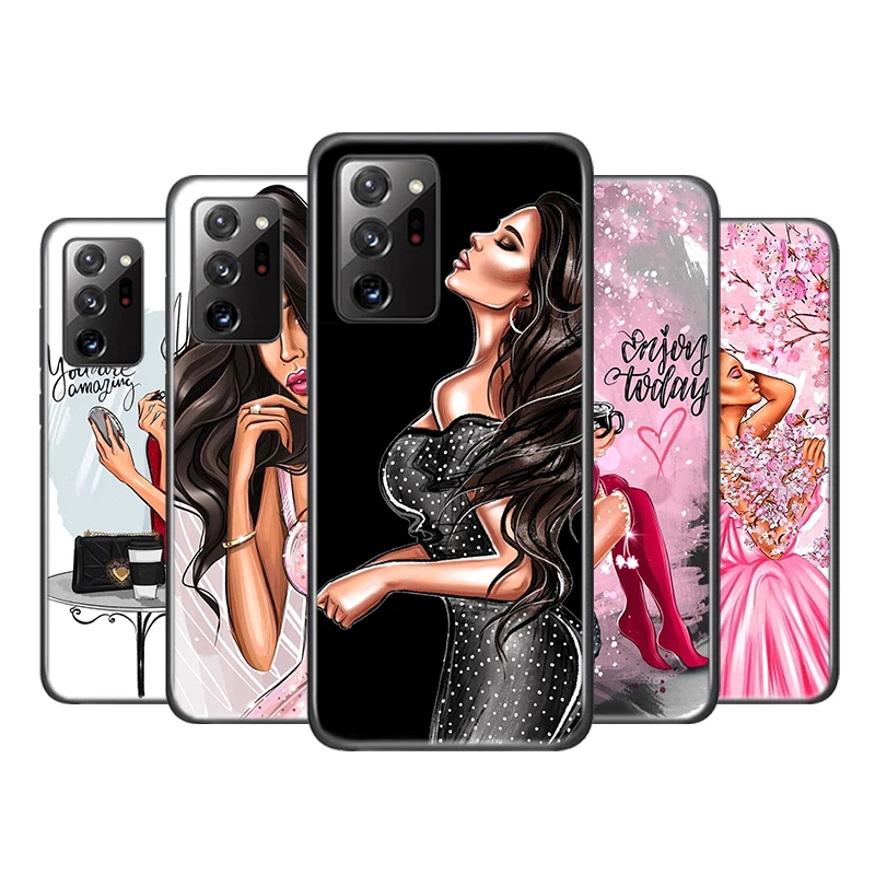 Fashion Girl Baby For Samsung Galaxy A01 A11 A12 A21 A21S A31 A41 A42 A51 A71 A32 A52 A72 A02S UW Phone Case | Мобильные телефоны и