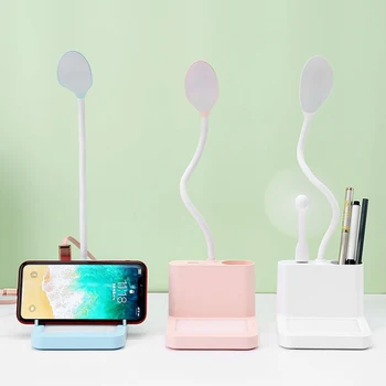 

Multifunctional LED Touching-control Desk Lamp with USB Charging Message Board Mobile Phone Bracket Pen Holder Reading Lamp LB88