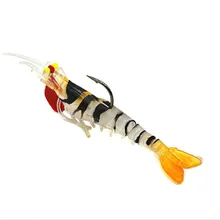 

4 Pieces/Batch Luminous Jumping Fake Shrimp Bait Soft Simulation Shrimp Attracts Fish Smell Artificial Trout Bait Single Hook