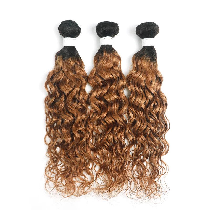 Бразильские волнистые волосы пряди SOKU Пряди человеческих волос для наращивания 3/4 шт. эффектом деграде(переход от темного к наращивания блонд, коричневый, красный, темно-бежевый, вплетаемые пряди не Реми
