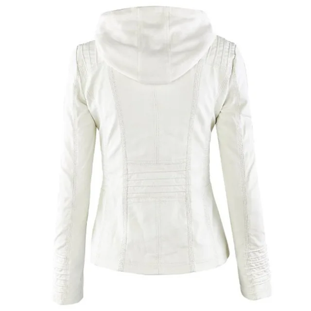 plus size white faux leather jacket