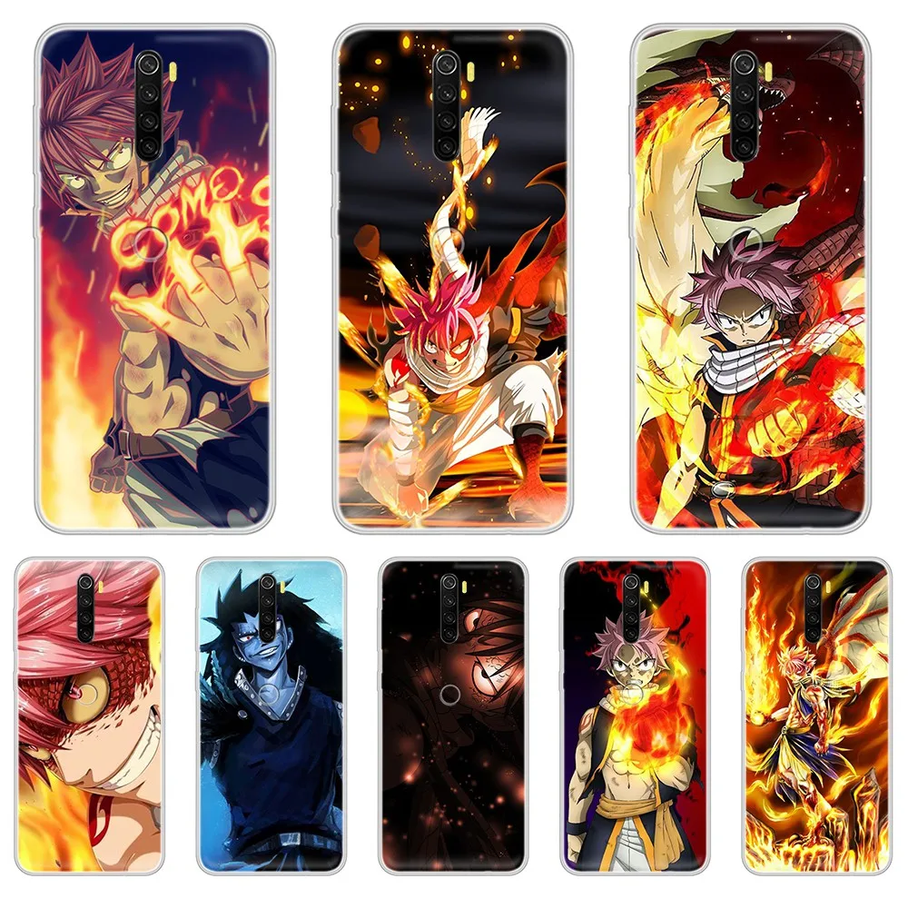 Anime Fairy Tail 3D painting funda coque Transparent Phone Case For XIAOMI Redmi Note 3 4 5 6 7 8 9 9s Pro max 8T 4X | Мобильные