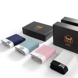 Men's Boxer Underwear Underwear Sexy Modal Non-trace Big Yards Breathable Superfine Men's Pure Color Boxers Article 4 A Box