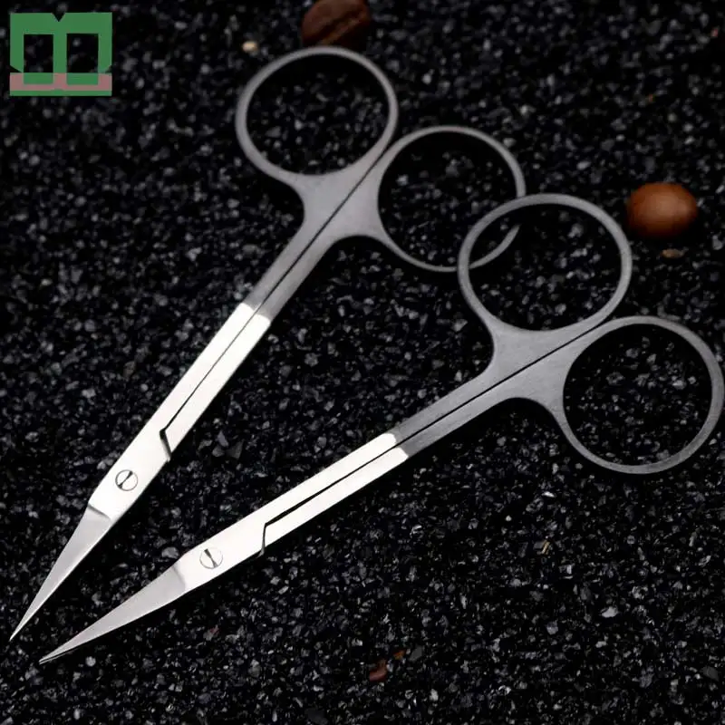 Ophthalmic operating scissors the blade is razor sharp Imported stainless steel material 10cm Aureate handle surgical instrumen