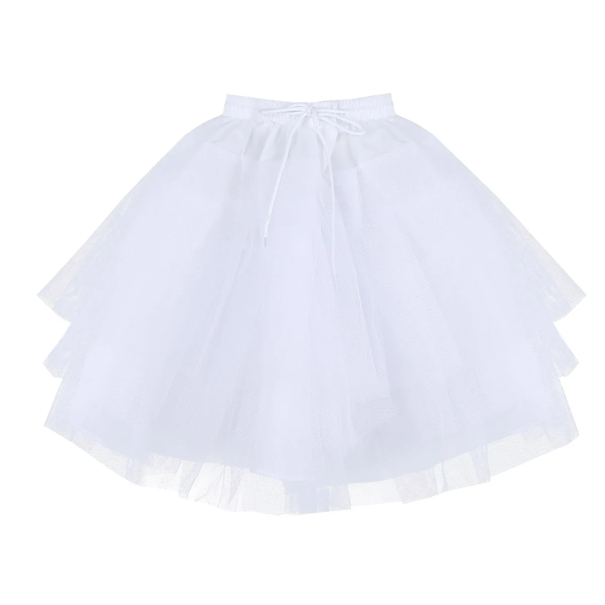 

Kids Girls 3 Layers Net A-line Petticoat Underskirt Crinoline Slip For Princess Birthday Wedding Prom Party Flower Girl Dresses