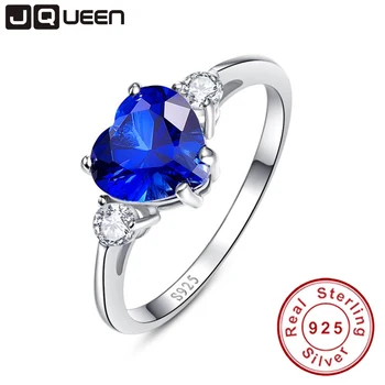 

s925 ring Sapphire Jewelry Love Rings 2.25Ct Genuine 925 Sterling Silver Heart Ring Brand Jewelry Classic AAA Quality