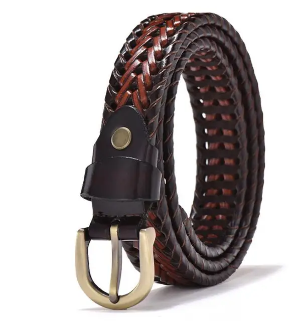 women Braided Belt For Men's Woven Belt Luxury Genuine Leather Cow Straps Hand Knitted Designer Men For Jeans Girdle Male belts women 4