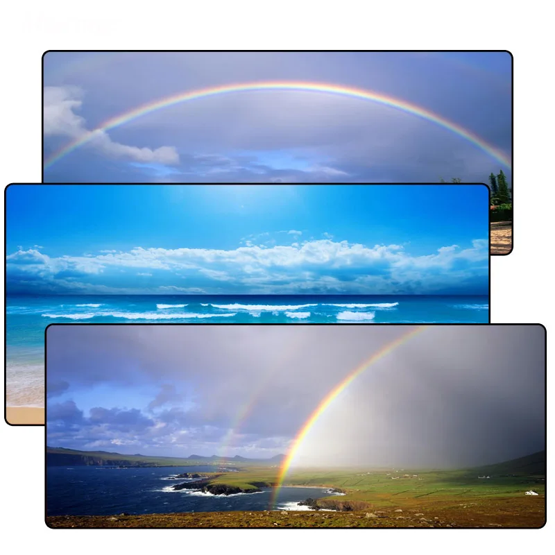 Colorful Rainbow Gaming Mouse Pad Locking Edge Large Mouse Mat PC Computer Laptop Mouse pad for CS