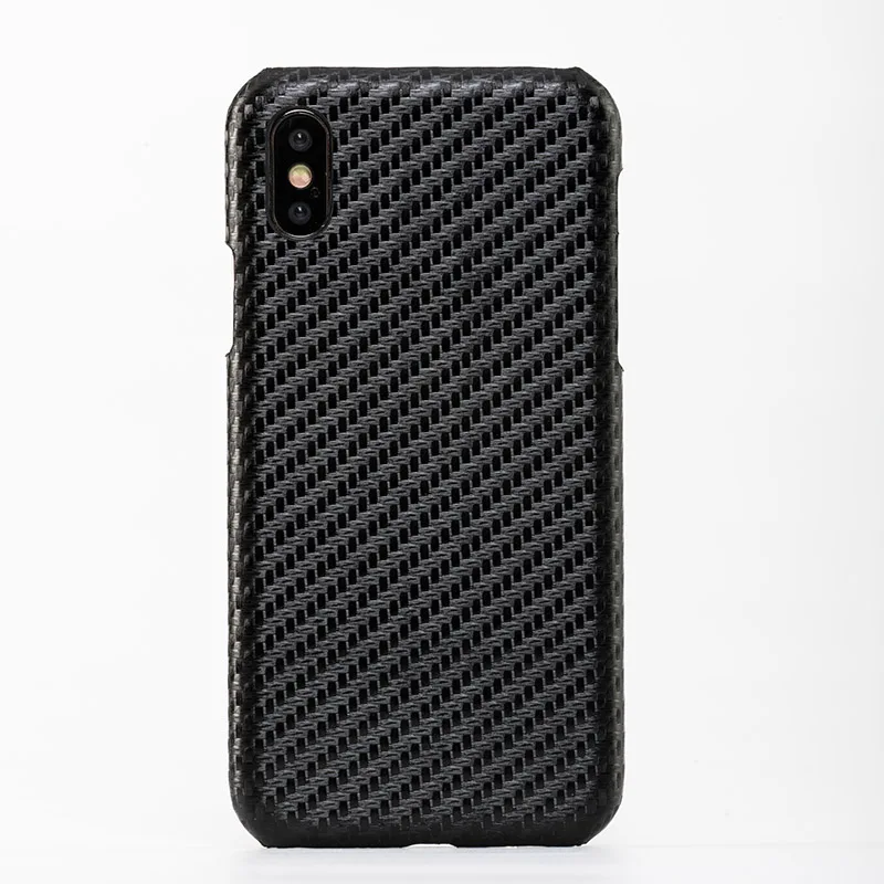 

Carbon Fiber Grain Phone Case For IPhone X XS Max XR For Apple 5 5S SE 6 6S 7 8 Plus Protect Phone Case Half-Wrapped Case