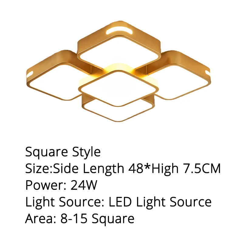 Светодиодный потолочный светильник современный потолочный светильник для гостиной светильник для спальни кухни поверхностное крепление скрытая панель Пульт дистанционного управления - Цвет корпуса: 6035 48x48x75cm